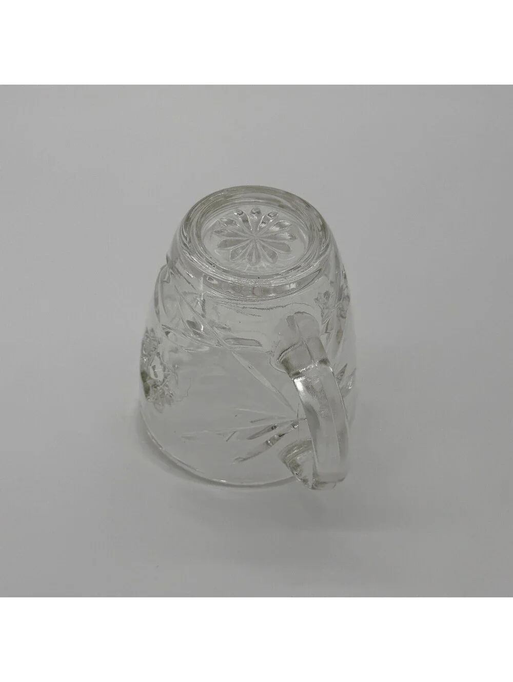 Vintage Anchor Hocking Early American Prescut Clear Glass Creamer Pitcher